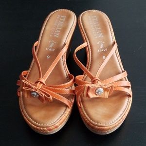 New Italian Shoemakers Ballard Wedge Sandals